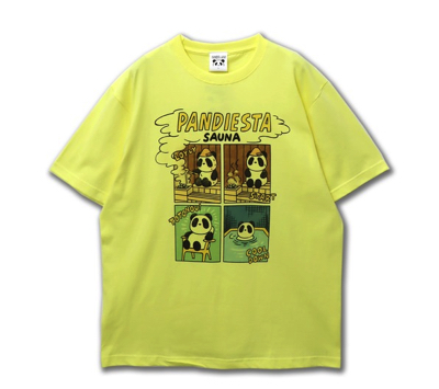 PANDIESTA(パンディエスタ)・イエローのパンダプリントTシャツ