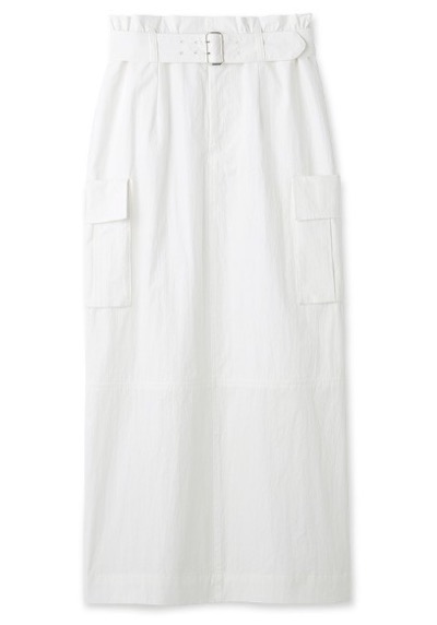 FRAY I.Dタイプライターワークスカート白いロングスカート