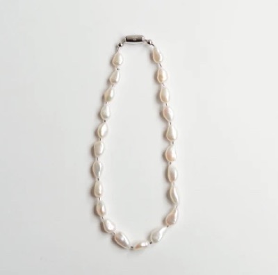 MAYUFreshwater pearl ball chain necklace淡水パールのネックレス