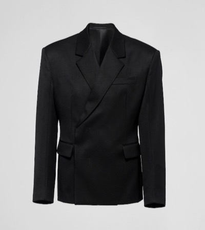 PRADA(プラダ)黒いアシンメトリーデザインジャケット