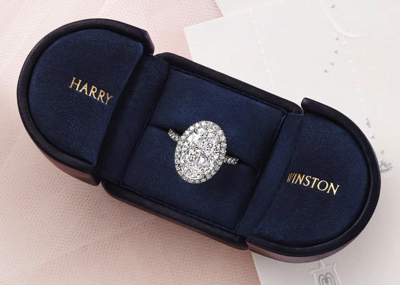 Harry Winston（ハリーウィンストン）シルバーxダイヤモンドの結婚指輪