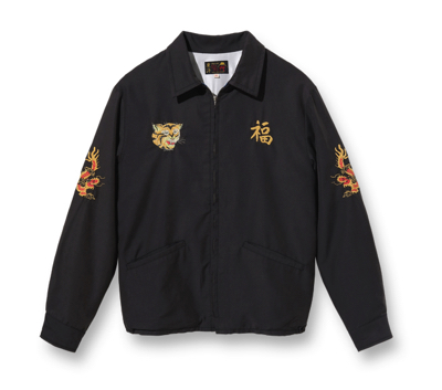 テーラー東洋ブラックの虎刺繍ジャケット