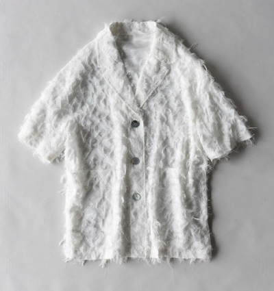 MAISON SPECIAL（メゾンスペシャル）ホワイトのフリンジシャツ