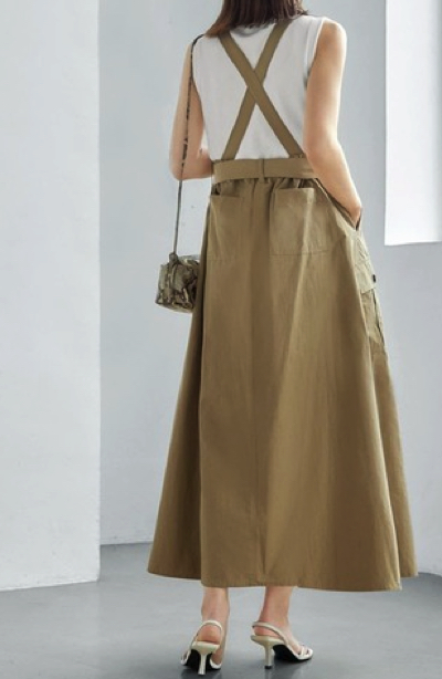 STYLE DELI（スタイルデリ）ベージュのジャンパースカート