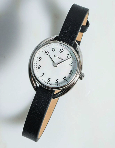 MATOW（マトウ）ブラックxシルバーの腕時計