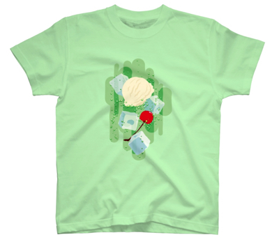 SUZURI（スズリ）グリーンのプリントTシャツ