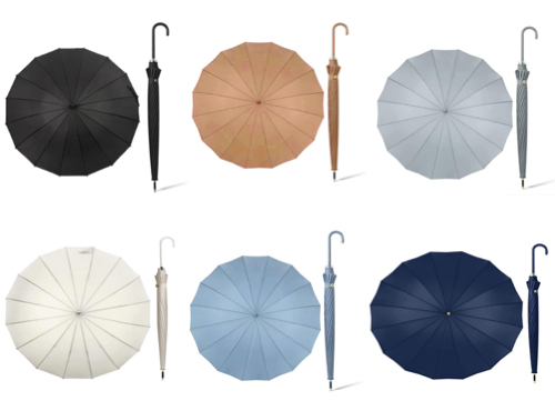 DINGHANG晴雨兼用 16本骨 婦人傘 レディース 長傘ジャンプ傘色違い