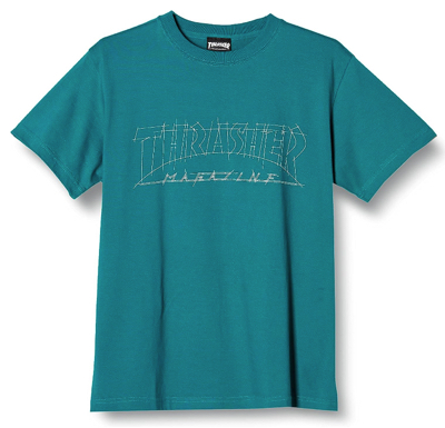 THRASHER（スラッシャー）グリーンのロゴ半袖Tシャツ