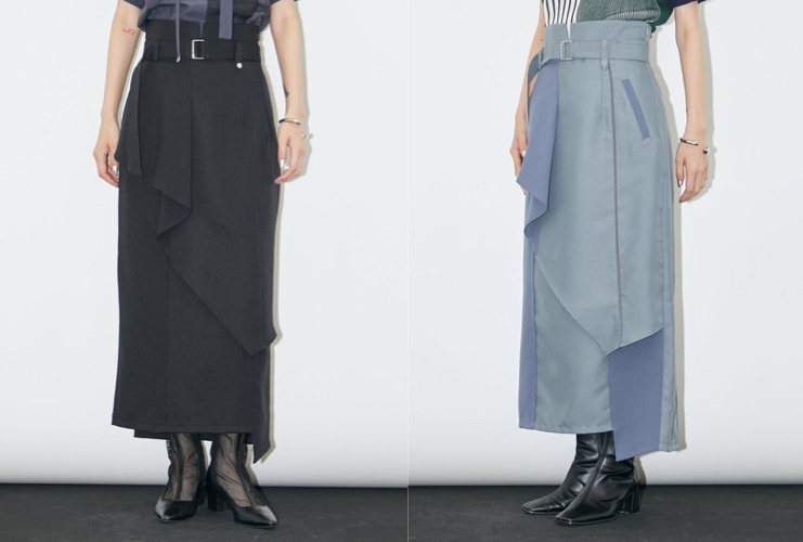 UNITED TOKYO / ランダムフレアカッティングタイトスカート