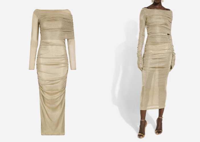 Dolce&Gabbanaゴールドのドレス