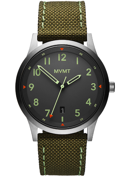 MVMT（ムーブメント）カーキxシルバーの腕時計