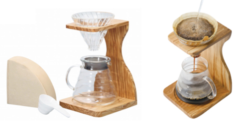 HARIO（ハリオ）木製のコーヒーメーカー・コーヒードリッパー