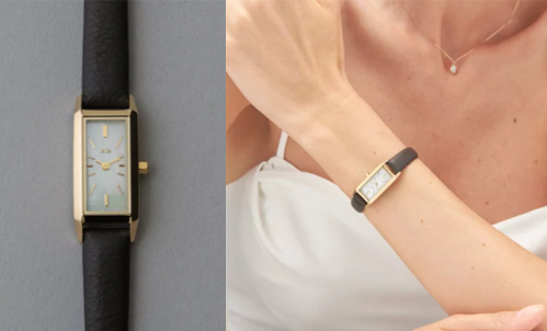 一番好きな花 多部未華子 衣装ete（エテ）ブラックxゴールドの腕時計