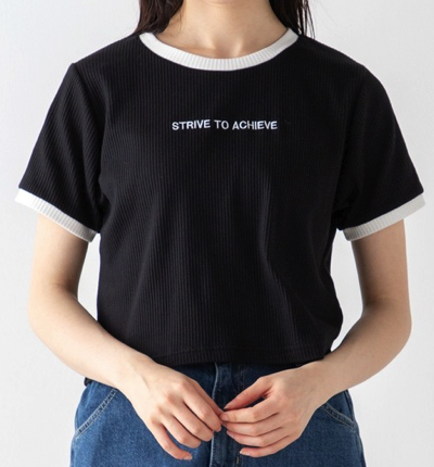 Honeys（ハニーズ）ブラックのロゴ半袖Tシャツ