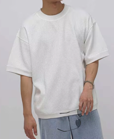 NANO universe (ナノユニバース)ホワイトの半袖Tシャツ