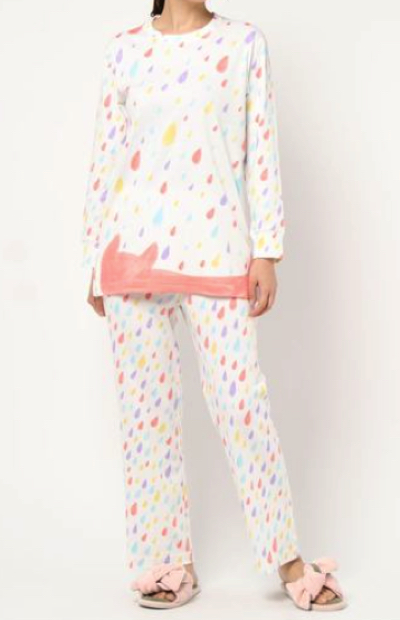tsumori chisato SLEEPホワイトのカラフルなしずくパジャマ
