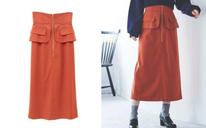 31 Sons de modeオレンジのスカート