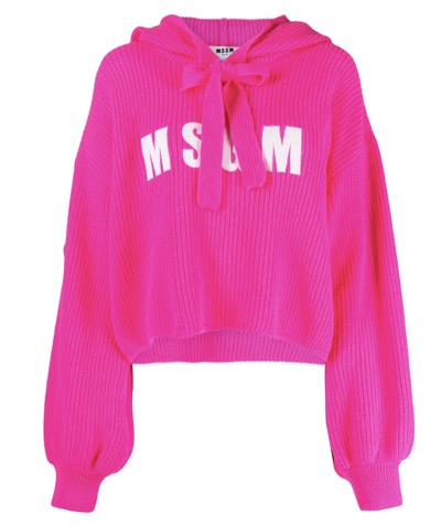MSGM（エムエスジーエム）ピンクのロゴパーカー