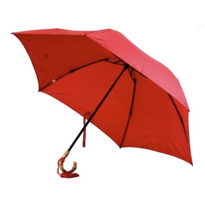 WAKAO赤いタッセル付きの折り畳み傘