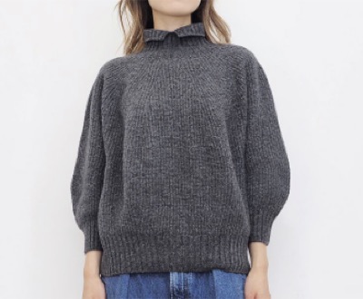 unfilsuperfine lambs wool ribbed-knit high neck sweater