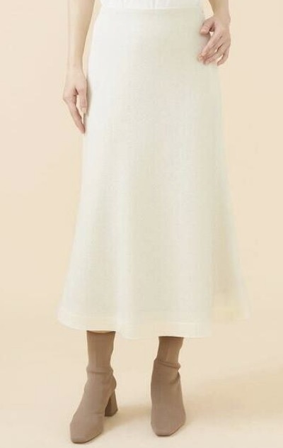 Sybillaホワイトのフレアロングスカート