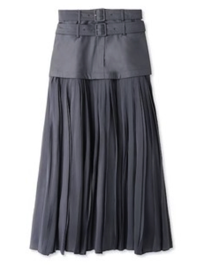 SNIDEL（スナイデル）チャコールグレーのプリーツスカート