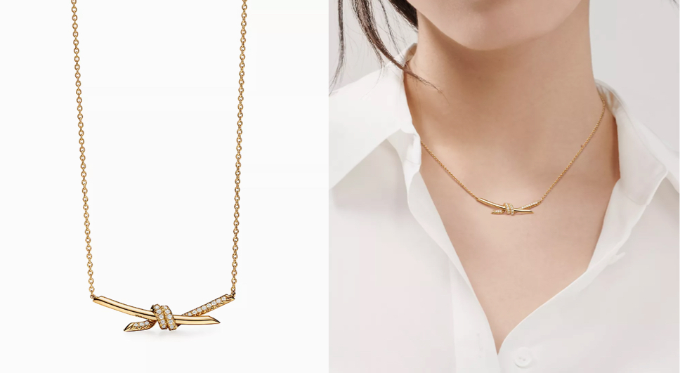 Tiffany & Co.（ティファニー）ゴールドのノットデザインネックレス