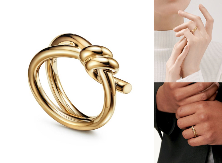 Tiffany & Co.（ティファニー）ゴールドのノットデザインリング｜指輪