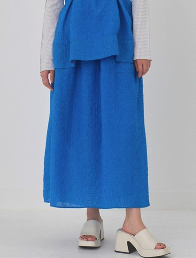 LE CIEL BLEU（ルシェルブルー）ブルーのフレアスカート