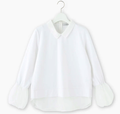 BEATRICE（ベアトリス）ホワイトのバルーンスリーブシャツ