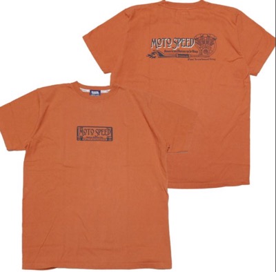 MOTOR SPEEDオレンジのロゴTシャツ