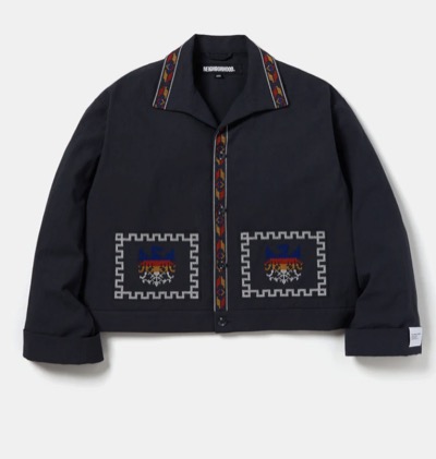 NEIGHBORHOOD（ネイバーフッド）ブラックのドット刺繍ジャケット