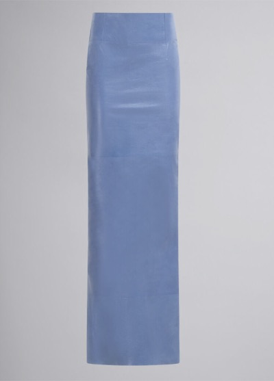 MARNIブルーのレザーロングスカート