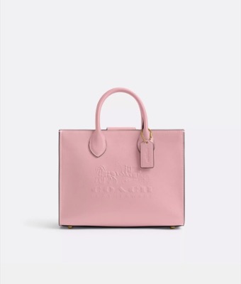COACHピンクのハンドバッグ