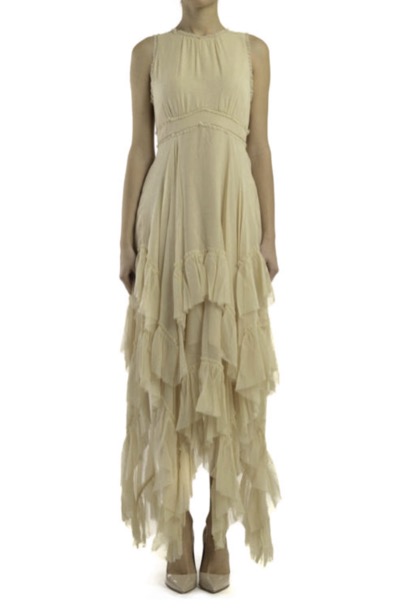 ALICE+OLIVIA（Ilia silk dress）アイボリーのワンピース / ドレス