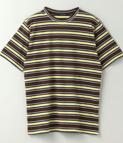 UNITED ARROWS & SONS（ユナイテッドアローズ＆サンズ）ブラウンのボーダーTシャツ