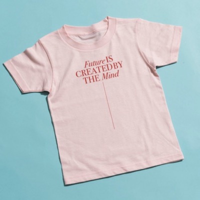 MAISON SPECIAL（メゾンスペシャル）ピンクのロゴTシャツ
