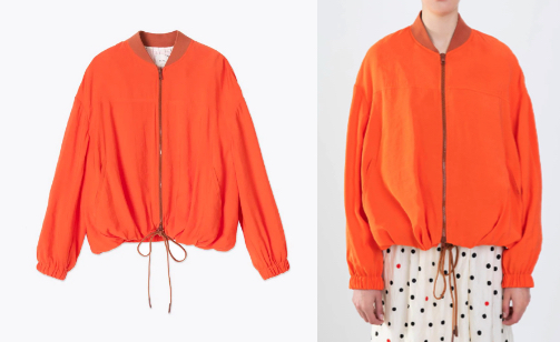 ALYSIオレンジのジップジャケット