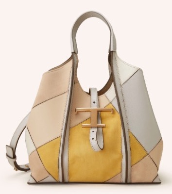 TOD'S　Handbag with pouch　GRAY/ DARK YELLOW