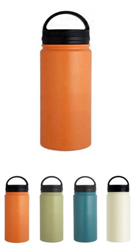 水筒 500ml ステンレス スクリュー BE-SIDE MUGオレンジのステンレスボトル