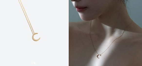 LURE jewelryMoonlight Diamond Necklace18Kイエローゴールド/ダイヤ三日月ネックレス