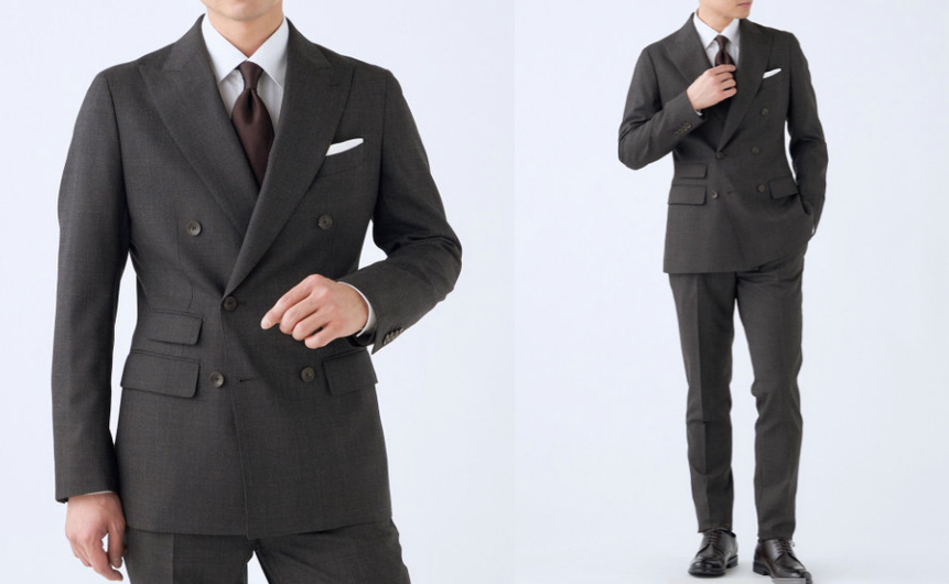 suit-selectチャコールグレーのスーツセットアップ