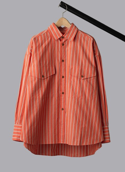 Atelier Mont Kemmel（アトリエモンケメル）オレンジのストライプシャツ