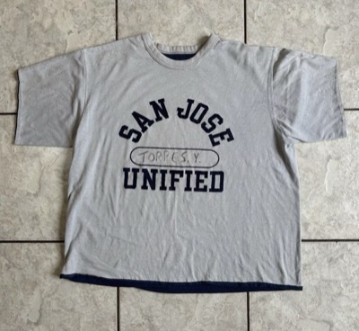 SAN JOSE UNIFIED（サンジョーズアンフィールド）グレーのロゴTシャツ