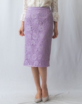 NARACAMICIE（ナラカミーチェ）パープルのレースタイトスカート