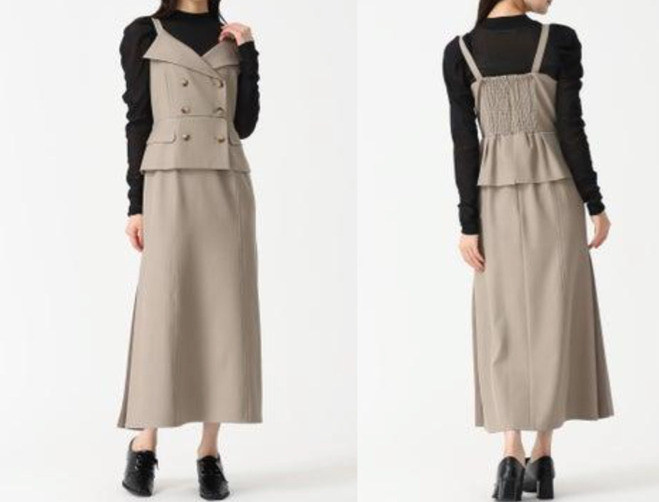 31 Sons de modeベージュのトレンチ風ワンピース