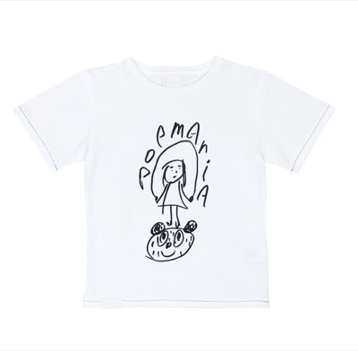 prod-lrホワイトの落書きプリントTシャツ