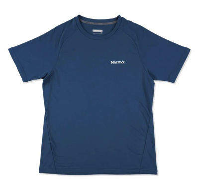 Marmot（マーモット）ブルーの半袖Tシャツ