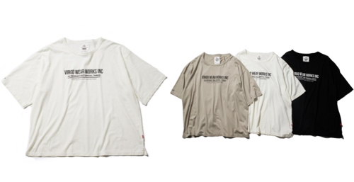 VIRGOwearworksホワイトの胸ロゴTシャツ