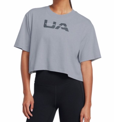 UNDER ARMOUR（アンダーアーマー）グレーのロゴ半袖Tシャツ